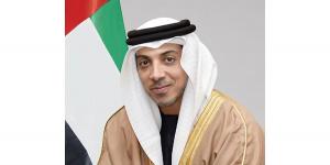 منصور بن زايد وحمدان بن محمد والشيوخ يهنئون هزاع بن زايد