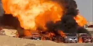 كيف زاد تيار الهواء من اشتعال النيران في حريق خط غاز الواحات ؟ اعرف التفاصيل