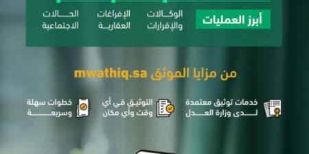 العدل: 380 ألف عملية للموثقين في عام 2024
