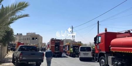 بالصور ..  وفاة 4 أطفال أشقاء وإصابة 2 آخرين إثر حريق سكن مسجد في أبو علندا