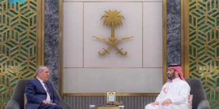تفاصيل لقاء حسين الشيخ مع ولي العهد السعودي