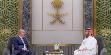 ولي العهد يبحث مع نائب رئيس فلسطين تطورات الأوضاع ودعم القضية الفلسطينية