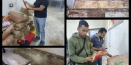 صحة القليوبية تضبط منتجات غذائية فاسدة داخل أحد المجازر ببنها