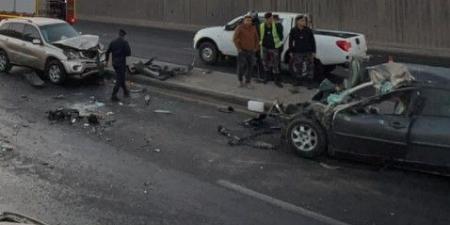 حادث سير ما بعد جسر أبو علندا يخلف 11 إصابة
