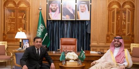 تركي بن محمد بن فهد يستقبل نائب رئيس مجلس الوزراء في تركمانستان