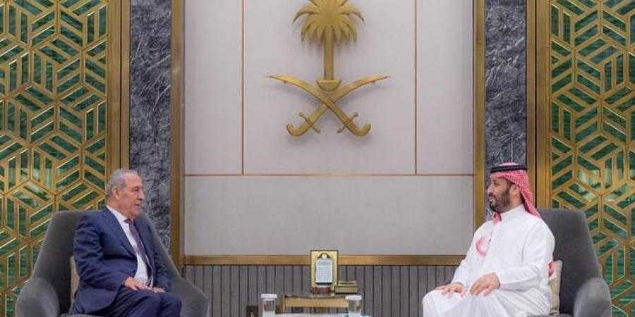 ولي العهد يبحث مع نائب رئيس فلسطين تطورات الأوضاع ودعم القضية الفلسطينية