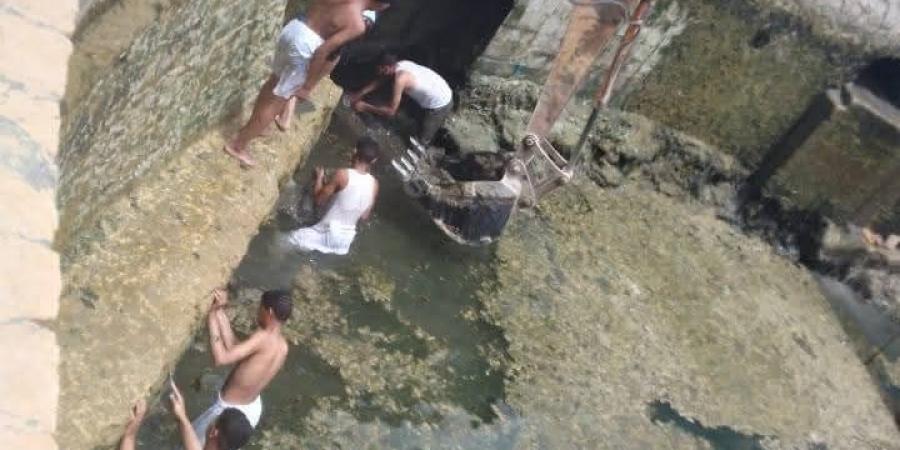استمرار حملة نظافة عين كليوباترا بمشاركة العاملين في مجال السياحة