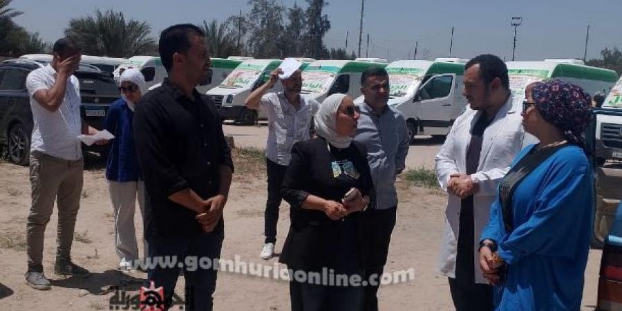 570 مواطنًا يستفيدون من قافلة حياة كريمة الطبية بقرية النصر"