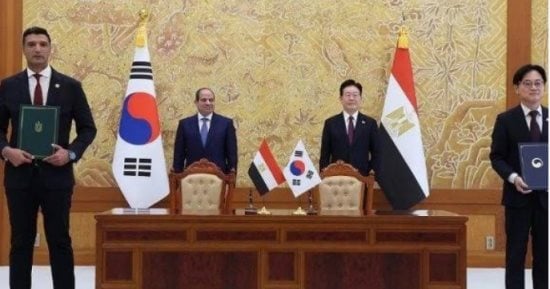 السيسي والرئيس الكوري يوقعان اتفاقيات ومذكرات تفاهم جديدة